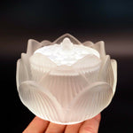 Buddha Stones Lotus Liuli Crystal Healing Meditation Incense Burner