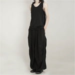 Japanese Style Pleated Casual Loose Long Wide-leg Pants