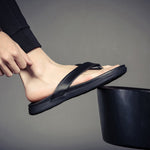 Summer Leather Non-slip Flip Flops