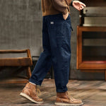 American Retro Patchwork Straight-leg Cargo Pants