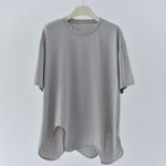 Irregular Wavy Hem Loose Pullover T-shirt