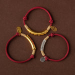 Buddha Stones 999 Sterling Silver Tibet Handmade Om Mani Padme Hum Fu Character TopRank Character Luck Braided Bracelet