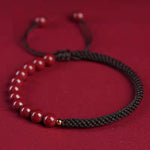 Buddha Stones Natural Cinnabar King Kong Knot Blessing String Bracelet (Extra 35% Off | USE CODE: FS35)