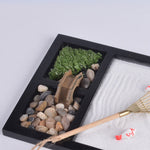 Buddha Stones Koi Fish Small Bridge Calm Peace Meditation Zen Garden Decoration