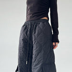 Multi-pocket Workwear Cotton Thickened Wide-leg Pants