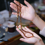 Buddha Stones Jade Butterfly Gourd Prosperity Luck Bracelet Necklace