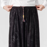 Corduroy Printed Casual Wide-Leg Pants