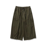 Cotton and Linen Wide Leg Bloomers Cropped Pants