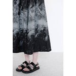 Irregular Graffiti-Print Loose Dress