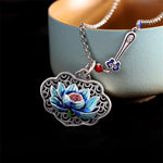 Buddha Stones Lotus Auspicious Cloud New Beginning Necklace Pendant Ring (Extra 30% Off | USE CODE: FS30)