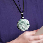 Buddha Stones Mountain Landscape Jade Abundance String Necklace