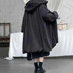 Warm Loose-fitting Hooded Wool Coat