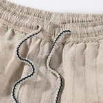 Retro Linen Striped Shorts