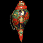 Tibetan Handmade Shankha Om Mani Padme Hum Buddha Conch Shell Lucky Decoration