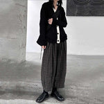 Loose Knitted Cardigan with Contrast Buttons