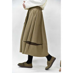 Women's Cracked Color Block Flower Tulip Skirt