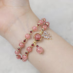 FREE Today: Healing of Love Strawberry Quartz Double Wrap Bracelet