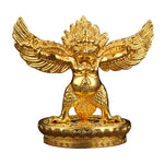 Buddha Stones Tibetan Gold Garuda Bird Alloy Protection Home Decoration