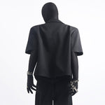 Spray-painted Beading Cropped Jacket