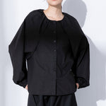 Raglan Loose Lantern Sleeve A-line Top Shirt