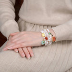 Buddha Stones 925 Sterling Silver Pearl Hetian Jade Red Agate Double Happiness Amber Luck Quadruple Wrap Bracelet (Extra 30% Off | USE CODE: FS30)