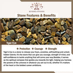 Buddha Stones Natural Tiger Eye Citrine Beads Flower Bell Courage Bracelet