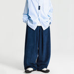 Japanese Retro Loose Straight Corduroy Pants