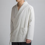 Cotton Linen Diagonal Tang Suit Top