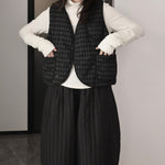 Retro Plaid Loose Vest Jacket