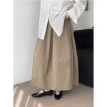 Elastic Waist Loose Casual Long Skirt