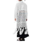 Spliced Hollow Circle Tassel Casual Shirt Dress