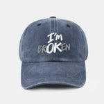 I'm Broken Print Washed Baseball Cap