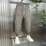Vertical Striped Slim Casual Harem Pants
