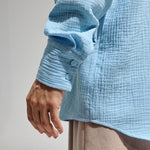 Zeagoo Solid Color Long Sleeve Cotton Crepe Shirt for Women Casual Work Office Loose Fit 2026 | Under