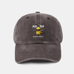 PEW PEW MADAFAKAS Chicken Pattern Casual Washed Cotton Baseball Cap