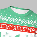 Men's 'Merry Christmas' Lettering Crew Neck T-shirt