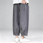 Cropped Waist-Defined Wide Leg Pants