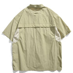 Japanese Retro Multi-pocket Patchwork Loose T-shirt