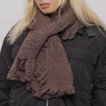 Distressed Shawl Tassel Scarf