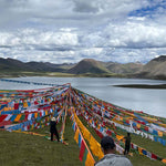 Buddha Stones Tibetan 5 Colors Windhorse Auspicious Outdoor 25 Pcs Prayer Flag