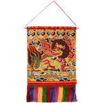 Buddha Stones Feng Shui Kirin Spiritual Colorful Tassel Wall Art