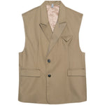 Raw-Edge Deconstructed Suit Vest