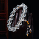 Buddha Stones "Blessings of Light and Protection" White Crystal Bracelet Includes Gift Message Card