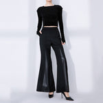 Vintage Patchwork Bootcut Trousers