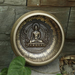 Buddha Stones Tibetan Sound Bowl Handcrafted for Focus and Meditation Peaceful Happiness Singing Bowl Set
