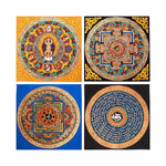 Buddha Stones Tibetan Handmade Thangka Painting Blessing Thangka Blind Box Random Color Pattern