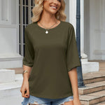 Zeagoo Oversized Loose Fit Short Sleeve Striped Tops