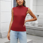 Zeagoo Women's 2024 Mock Turtle Neck Sweater Vest