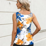Zeagoo Silk Satin Tank Tops Scoop Neck Sleeveless Tops