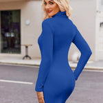 Zeagoo Women's Bodycon Dress Long Sleeve Slim Fit Turtleneck Dress